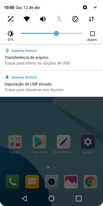 Pressione Toque para alterar as opções de USB. Pressione Toque para alterar as opções de USB.
