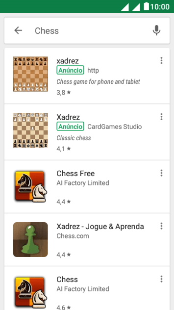 Pressione o app desejado. Pressione o app desejado.