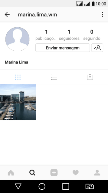 Pressione o ícone de busca. Pressione o ícone de busca.