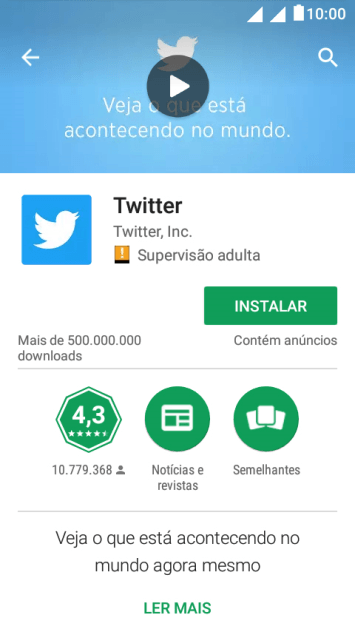 Pressione INSTALAR, e siga as indicações da tela para instalar o app. Pressione INSTALAR, e siga as indicações da tela para instalar o app.