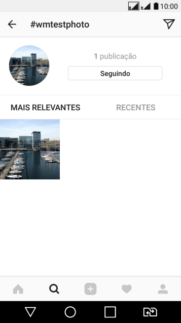 Pressione o ícone de novo post. Pressione o ícone de novo post.