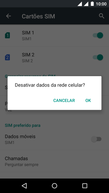 Se você desativar a função, deve pressionar OK. Se você desativar a função, deve pressionar OK.