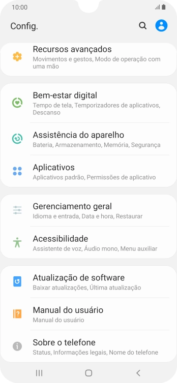 Pressione Gerenciamento geral. Pressione Gerenciamento geral.