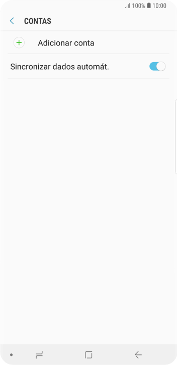 Pressione Adicionar conta. Pressione Adicionar conta.