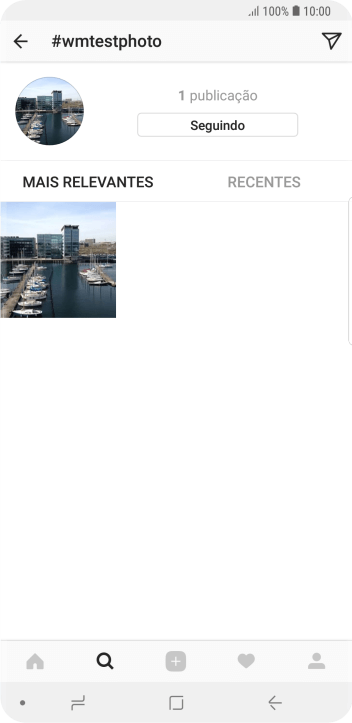 Pressione o ícone de novo post. Pressione o ícone de novo post.