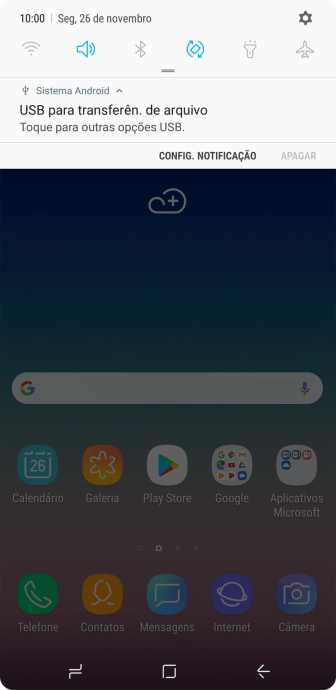 Pressione Toque para outras opções USB.. Pressione Toque para outras opções USB..