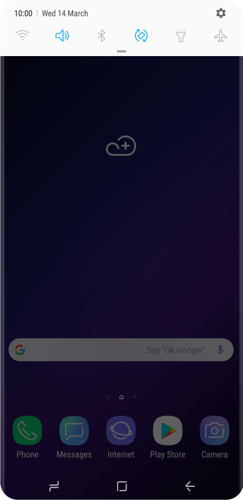 Press the settings icon. Press the settings icon.
