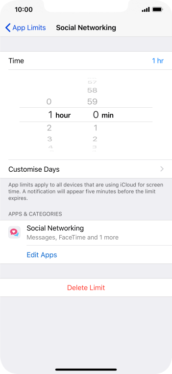 Press Customise Days. Press Customise Days.