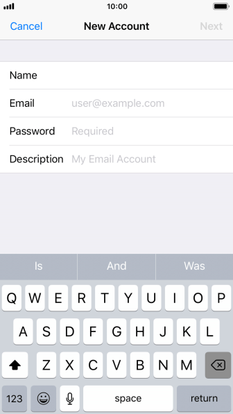Press Email and key in your email address. Press Email and key in your email address.