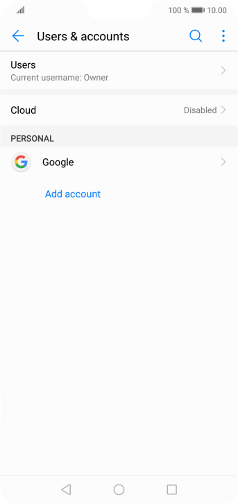 Press Add account. Press Add account.