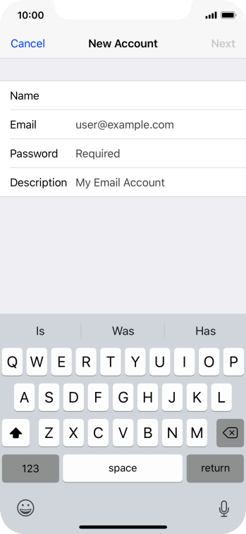 Press Email and key in your email address. Press Email and key in your email address.
