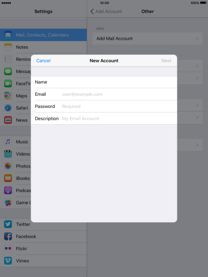 Press Email and key in your email address. Press Email and key in your email address.