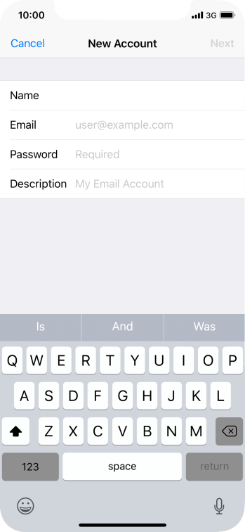 Press Email and key in your email address. Press Email and key in your email address.