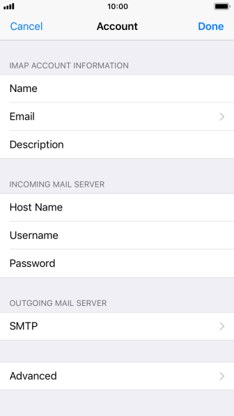 Press SMTP. Press SMTP.