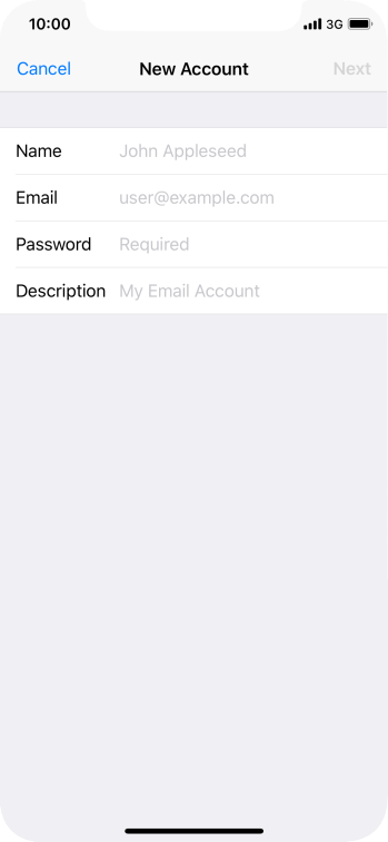 Press Name and key in the required sender name. Press Name and key in the required sender name.