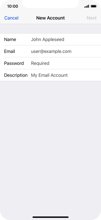 Press Name and key in the required sender name. Press Name and key in the required sender name.