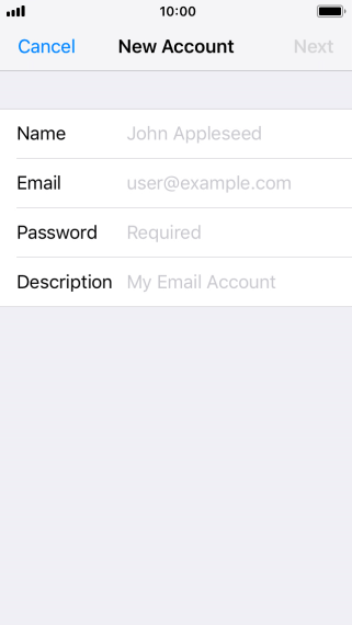 Press Name and key in the required sender name. Press Name and key in the required sender name.