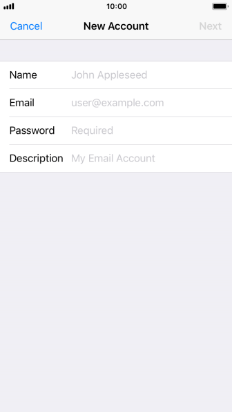 Press Name and key in the required sender name. Press Name and key in the required sender name.
