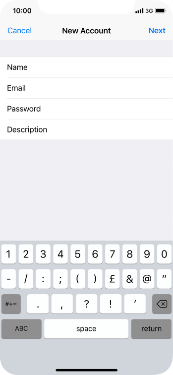 Press Description and key in the required name. Press Description and key in the required name.