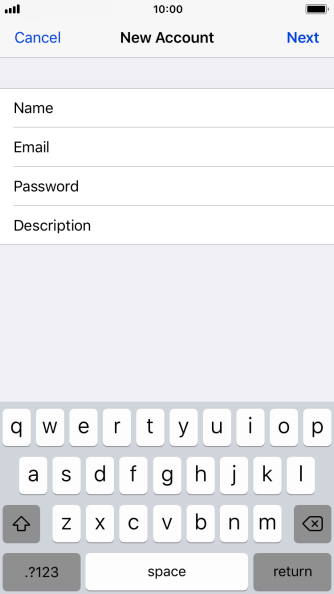 Press Description and key in the required name. Press Description and key in the required name.