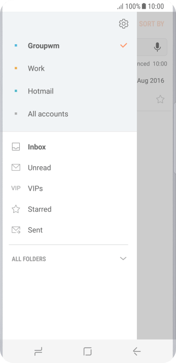 Press the settings icon. Press the settings icon.