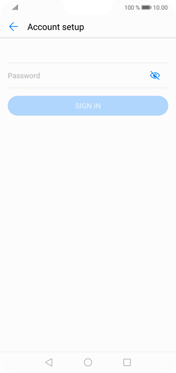 Press Password and key in the password for your email account. Press Password and key in the password for your email account.