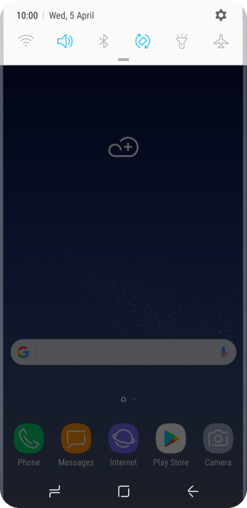 Press the settings icon. Press the settings icon.