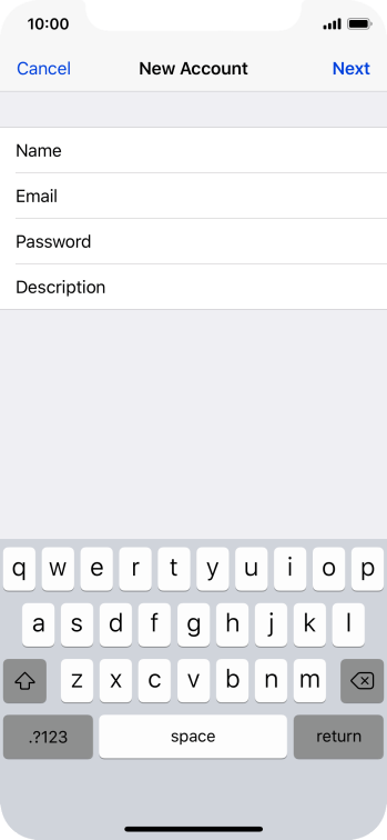 Press Description and key in the required name. Press Description and key in the required name.