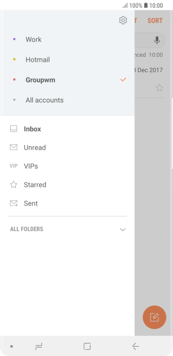 Press the settings icon. Press the settings icon.