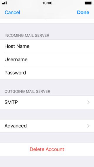 Press SMTP. Press SMTP.