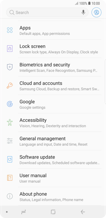 Press Cloud and accounts. Press Cloud and accounts.