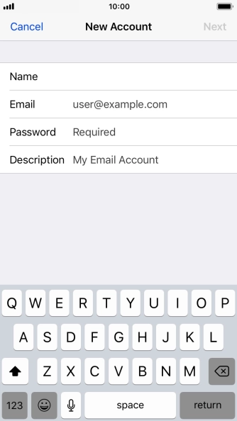 Press Email and key in your email address. Press Email and key in your email address.
