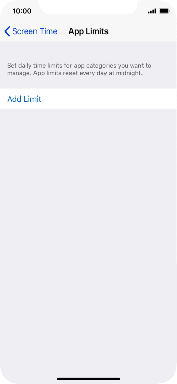 Press Add Limit. Press Add Limit.