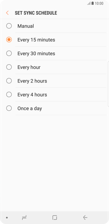 Press the required setting. Press the required setting.