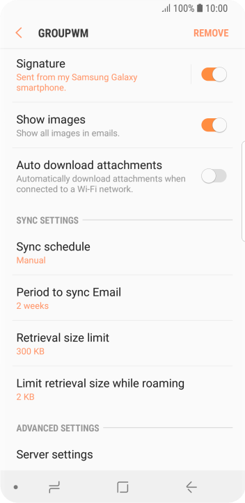Press Sync schedule. Press Sync schedule.