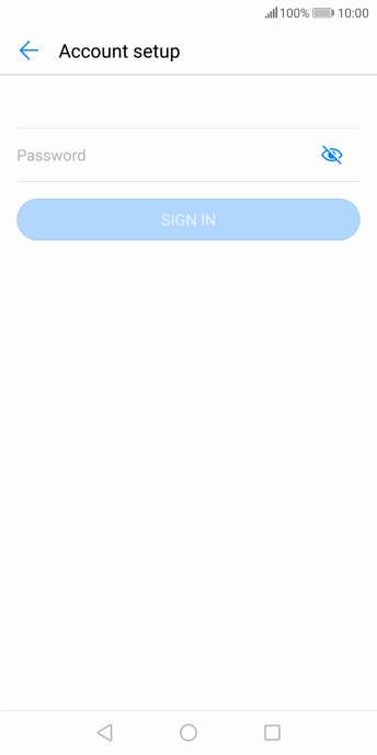 Press Password and key in the password for your email account. Press Password and key in the password for your email account.