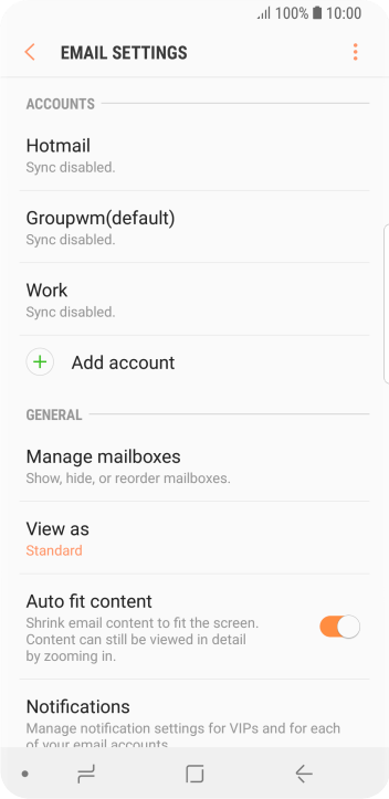 Press the required account. Press the required account.
