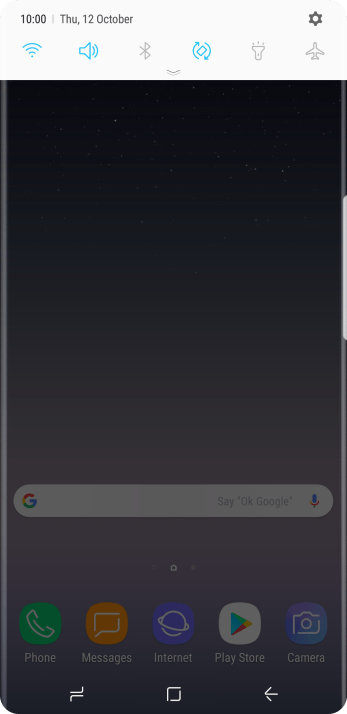 Press the settings icon. Press the settings icon.