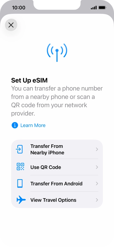 Press Use QR Code. Press Use QR Code.