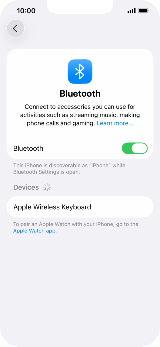 Press the required Bluetooth device and follow the instructions on the screen to pair the device with your phone. Press the required Bluetooth device and follow the instructions on the screen to pair the device with your phone.