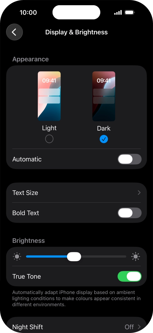 Press the indicator next to Press the indicator next to