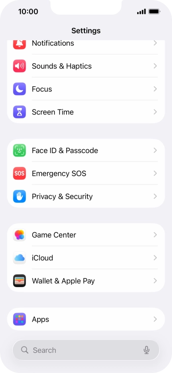 Press Face ID & Passcode. Press Face ID & Passcode.