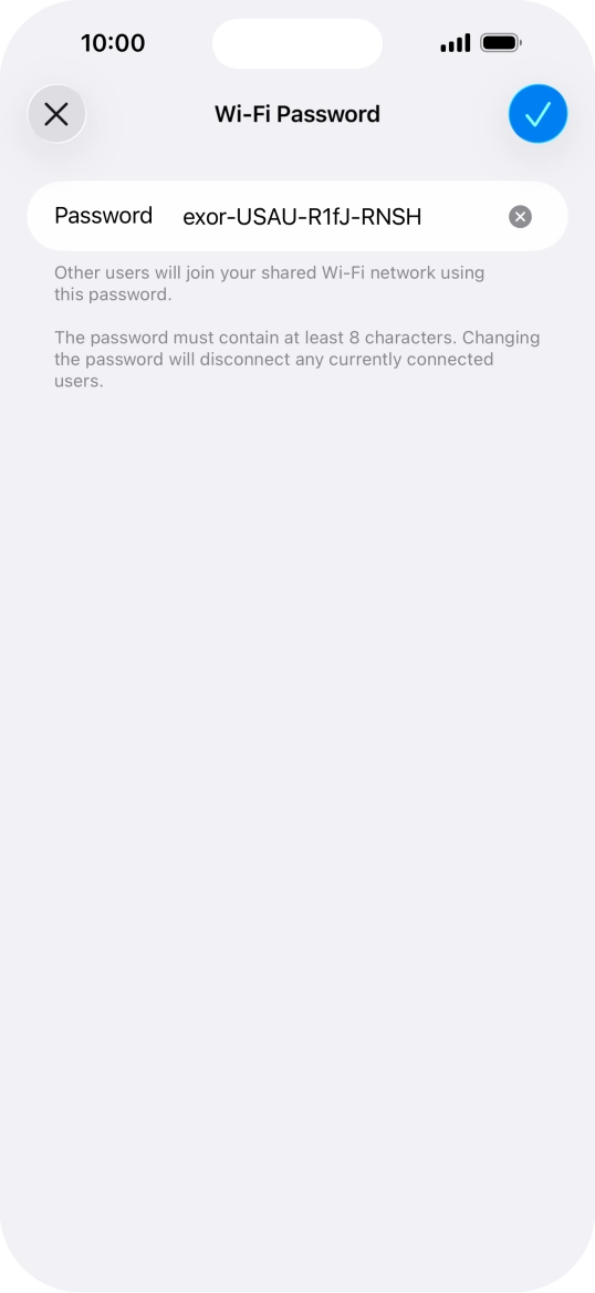Press the confirm icon. Press the confirm icon.