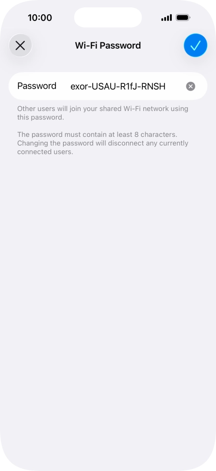 Press the confirm icon. Press the confirm icon.