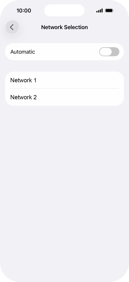 If you turn off the function, press the required network. If you turn off the function, press the required network.