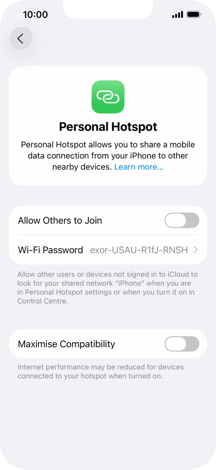 Press Wi-Fi Password and key in the required password. Press Wi-Fi Password and key in the required password.