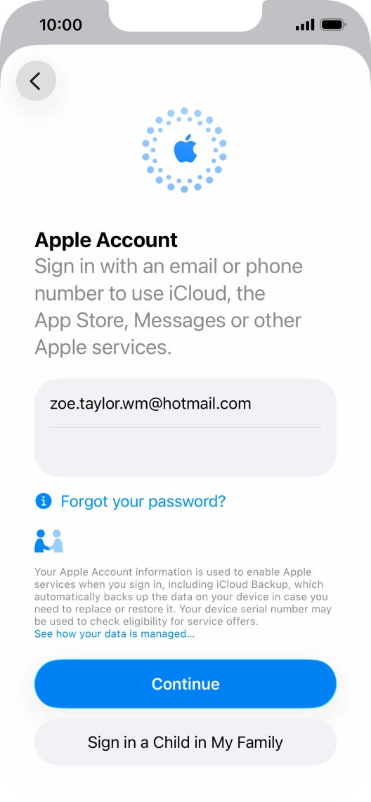 Press Continue. Press Continue.
