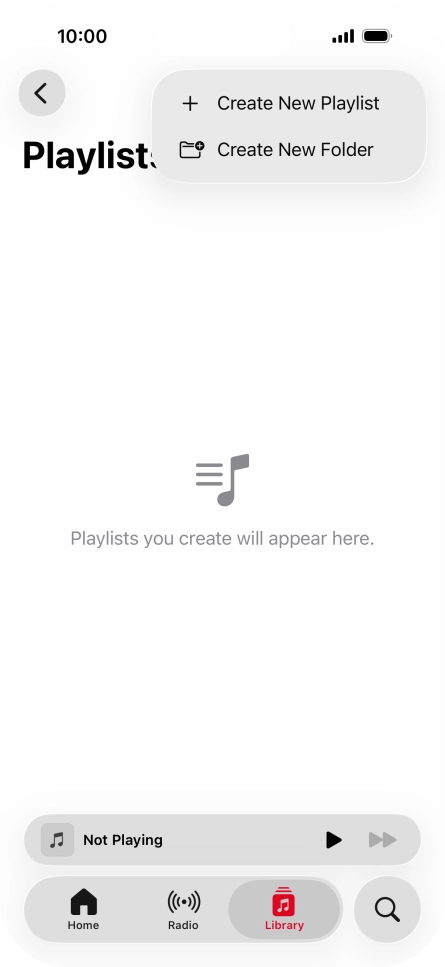 Press Create New Playlist. Press Create New Playlist.