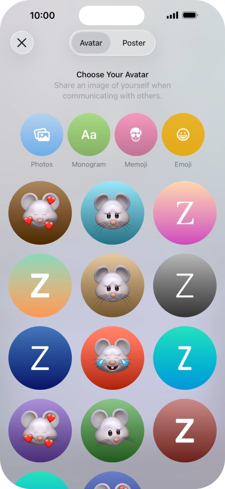 Press the required category and follow the instructions on the screen to select and save the required picture to your Contact Poster. Press the required category and follow the instructions on the screen to select and save the required picture to your Contact Poster.