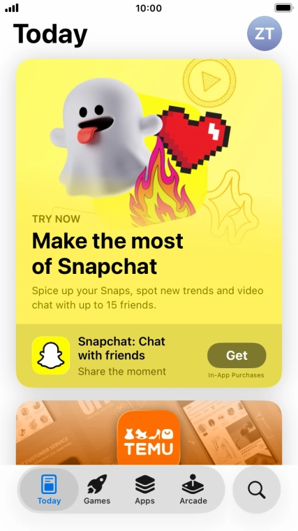 Press the search icon. Press the search icon.